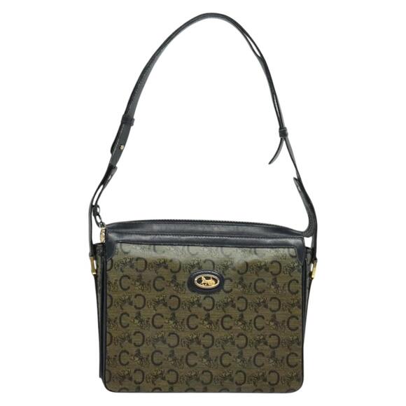 CELINE C Sulky Shoulder Bag Pvc Navy Gold - Picture 2 of 12